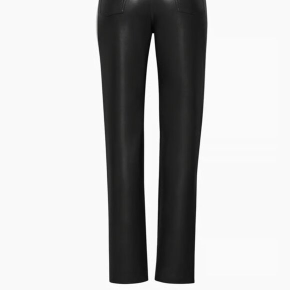 Aritzia Wilfred The Melina High-waisted Vegan Leather Pants in Black Size 6 NWT - Picture 7 of 13